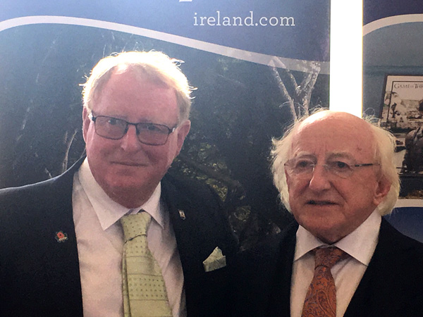 Peter Burke with Michael D Higgins